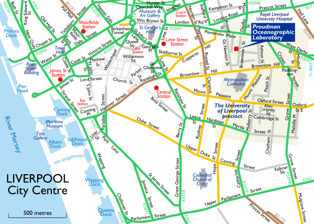 Liverpool city centre map